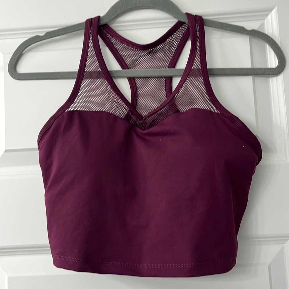 Like New Kiava Sweetheart Crop Top Wine